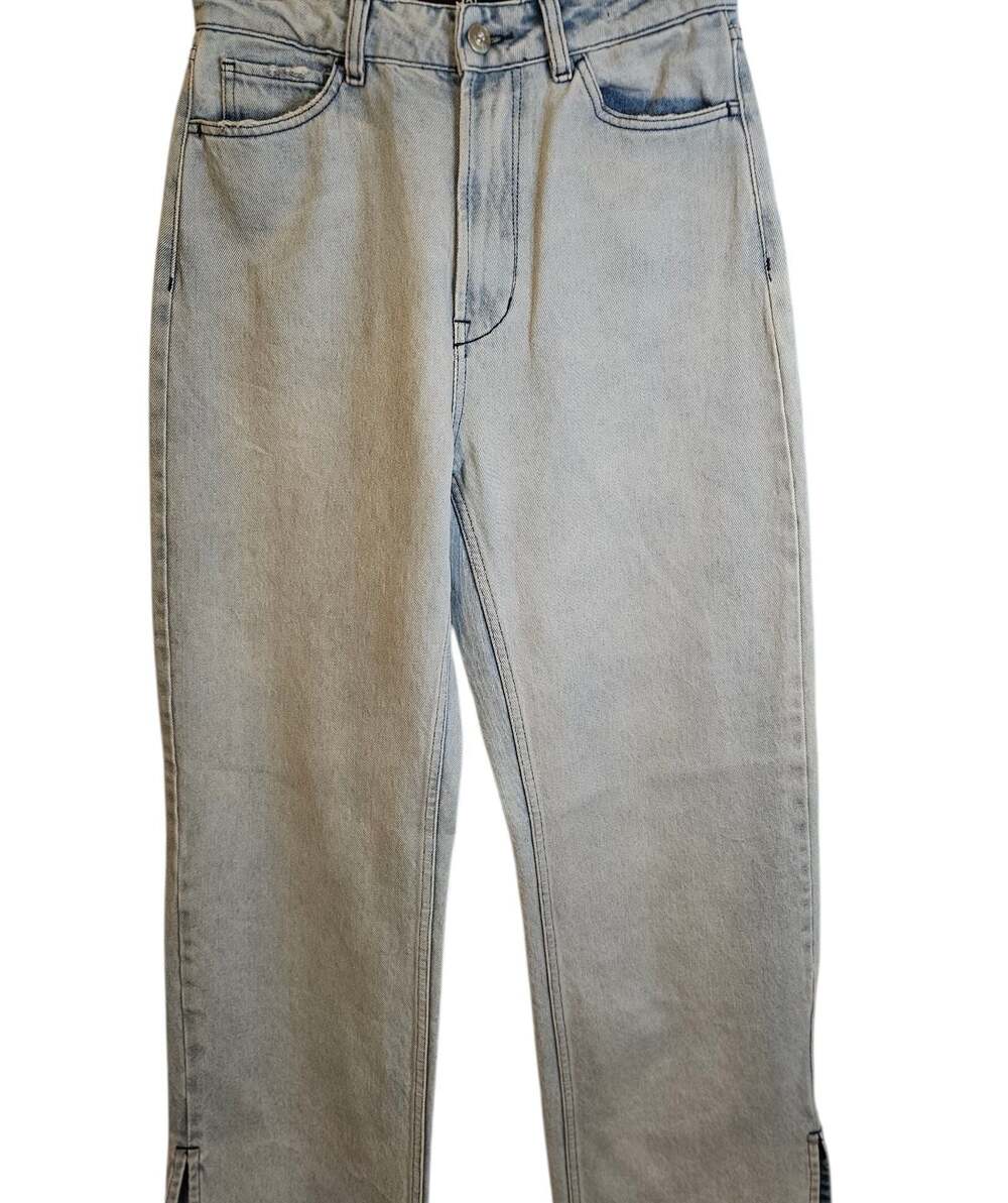 3x1 N.Y.C. Diana Split High Rise Denim Jeans Shore Light Wash Size 28